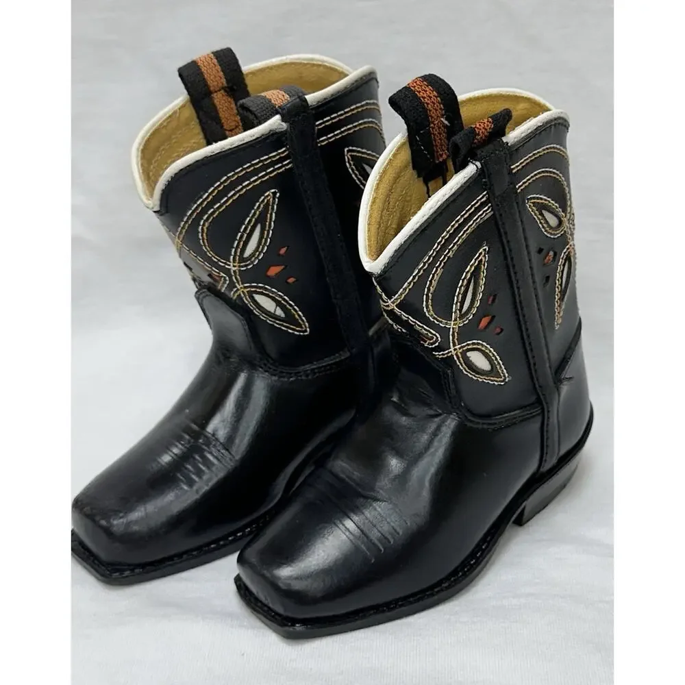 GREAT VINTAGE NEOLITE WESTERN COWBOY TODDLER LEATHER COWBOY BOOTS Size 4
